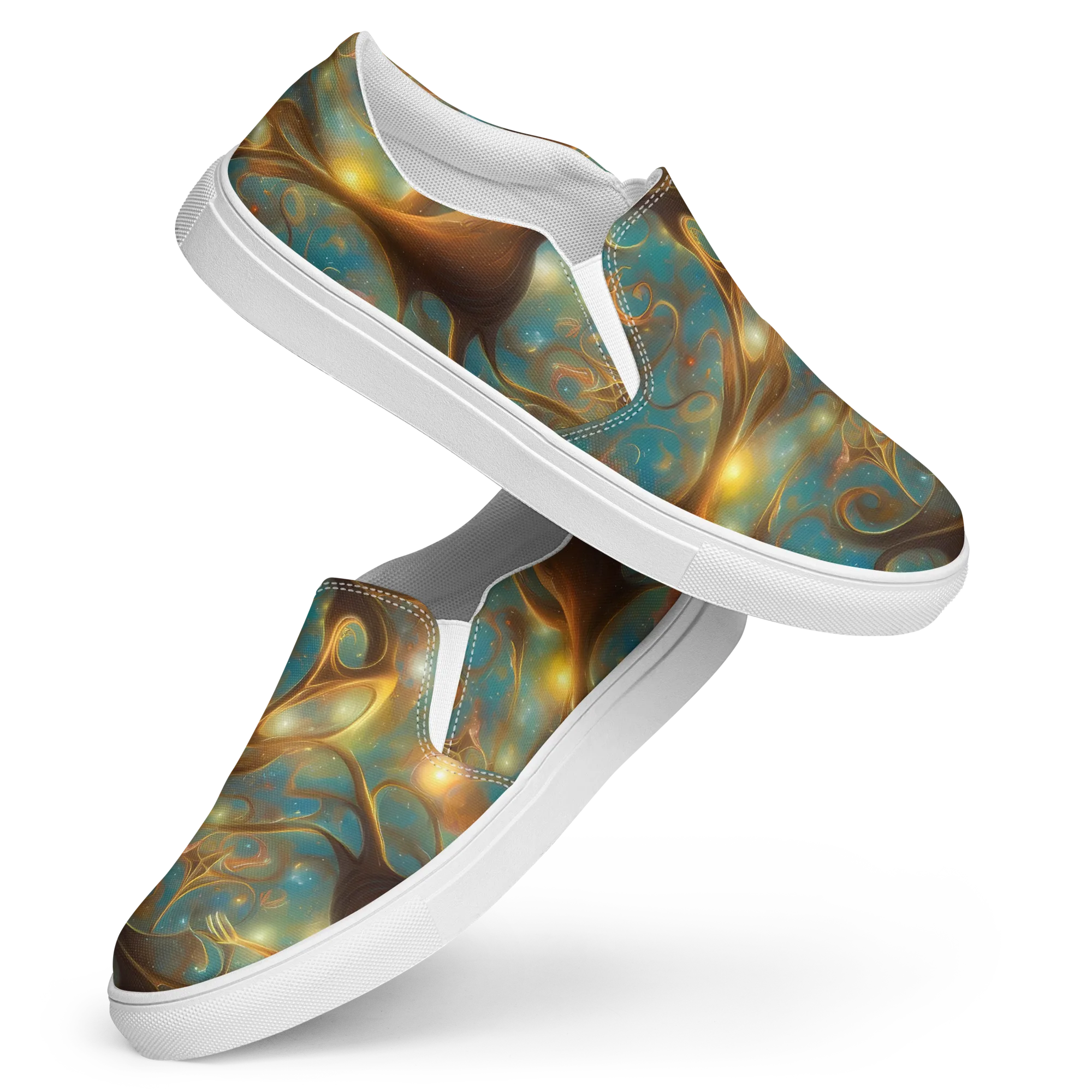Starry Driftwood on Women's Slip-On Canvas Shoes — Front