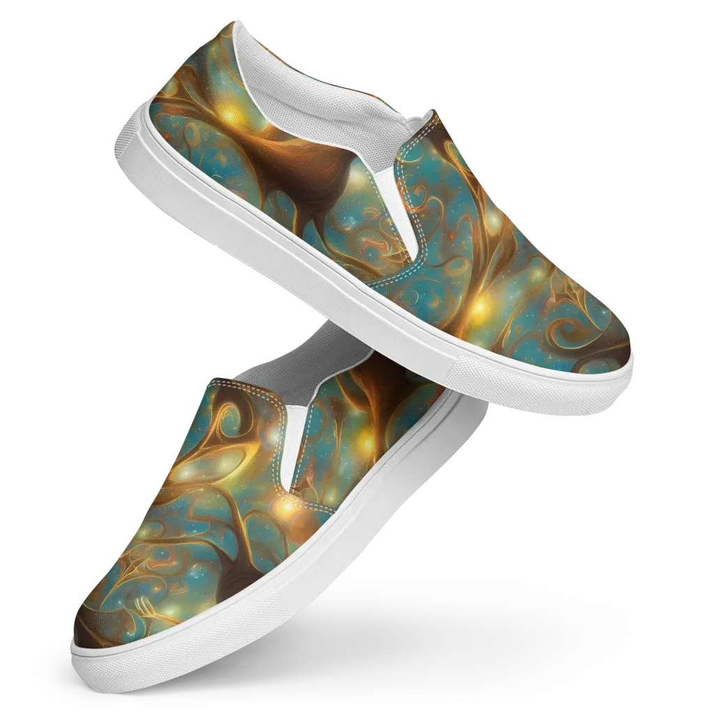 Starry Driftwood on Women's Slip-On Canvas Shoes — Front