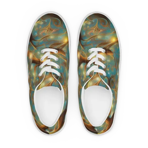 Starry Driftwood on a Men's Lace-Up Canvas Shoes