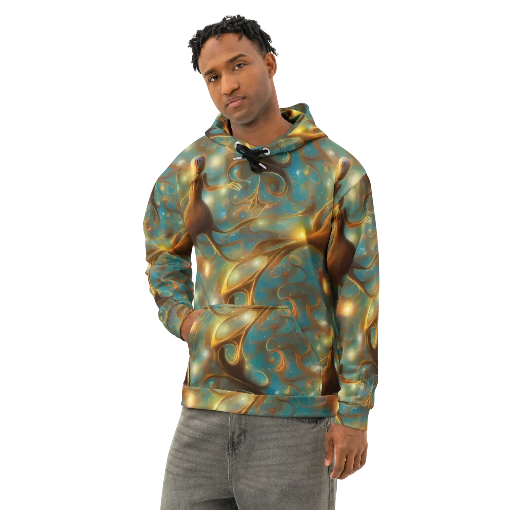 Starry Driftwood on Cotton Hoodie — Left Front