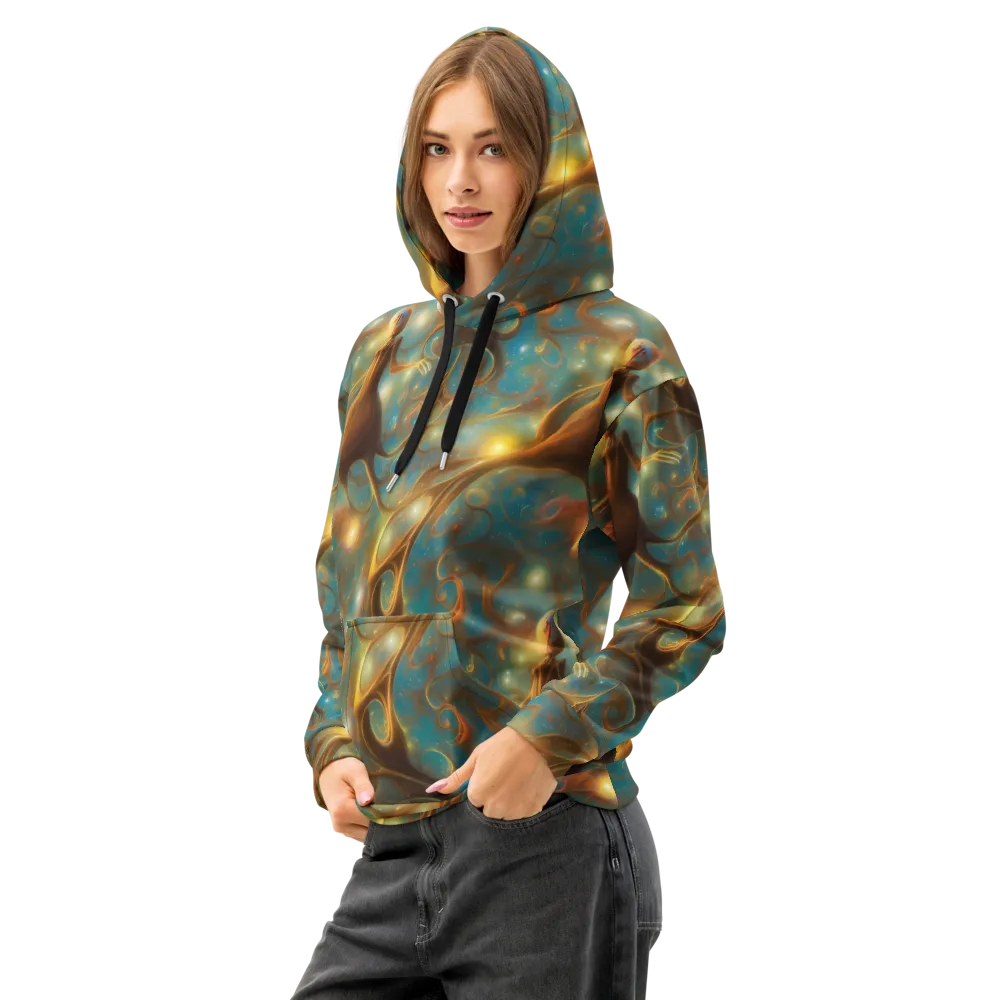 Starry Driftwood on Cotton Hoodie — Left Front