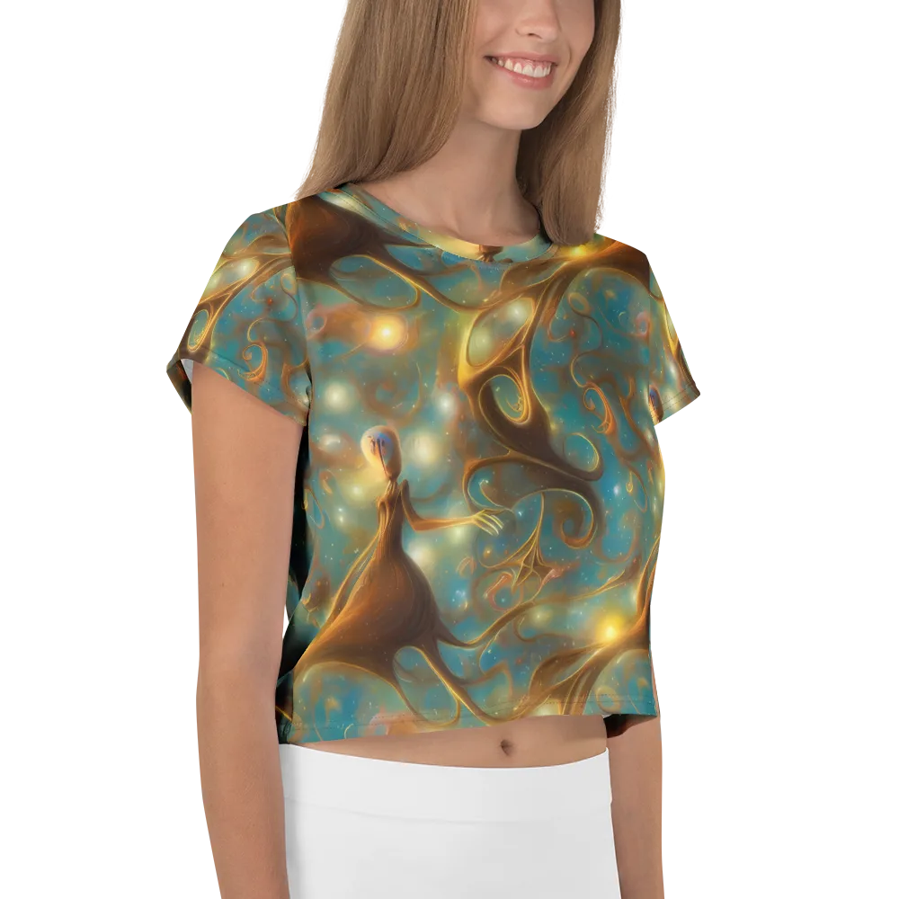 Starry Driftwood on Crop Tee — Right