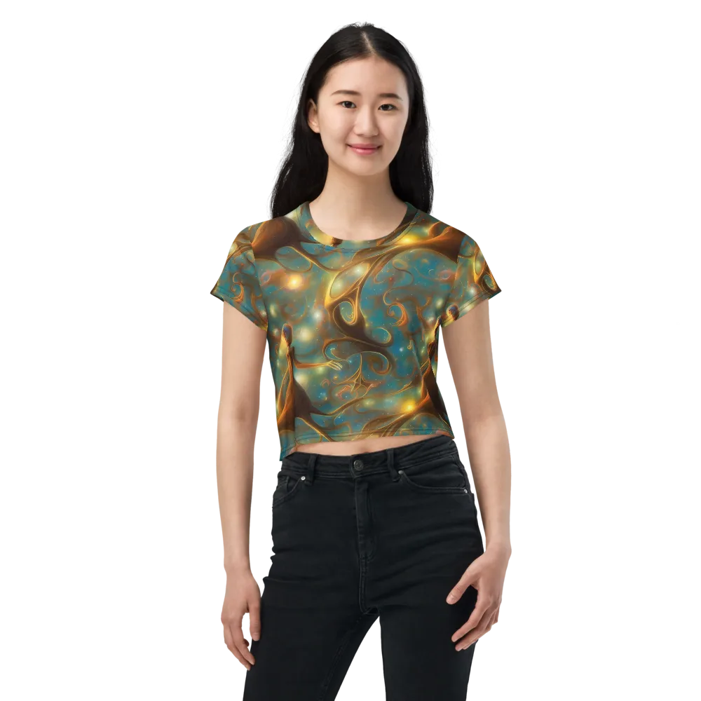 Starry Driftwood on Crop Tee — Front