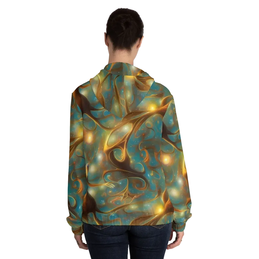 Starry Driftwood on Women's Full-Zip Hoodie — Back On Person
