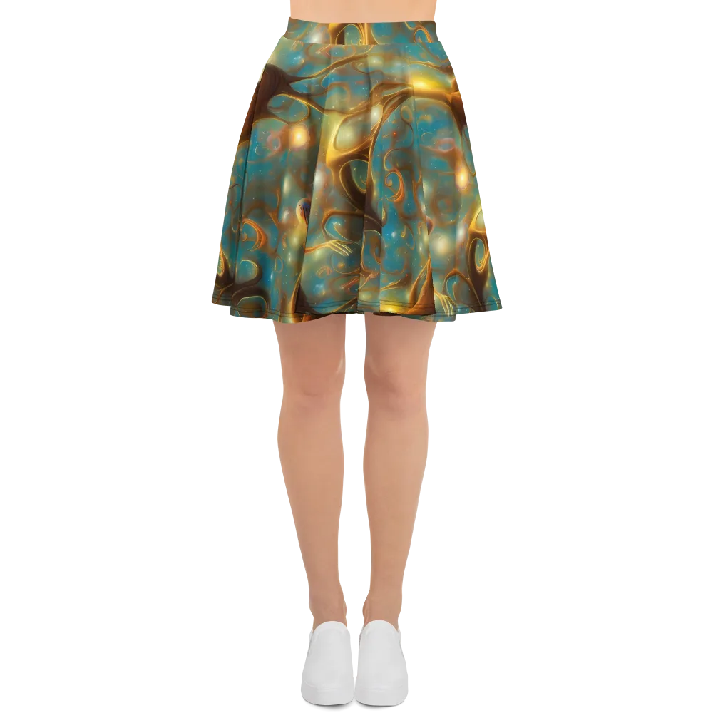 Starry Driftwood on Skater Skirt — Front