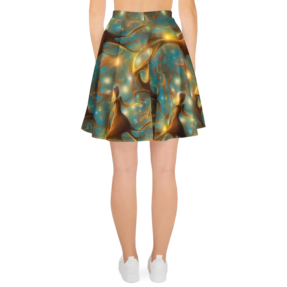 Starry Driftwood on Skater Skirt — Back