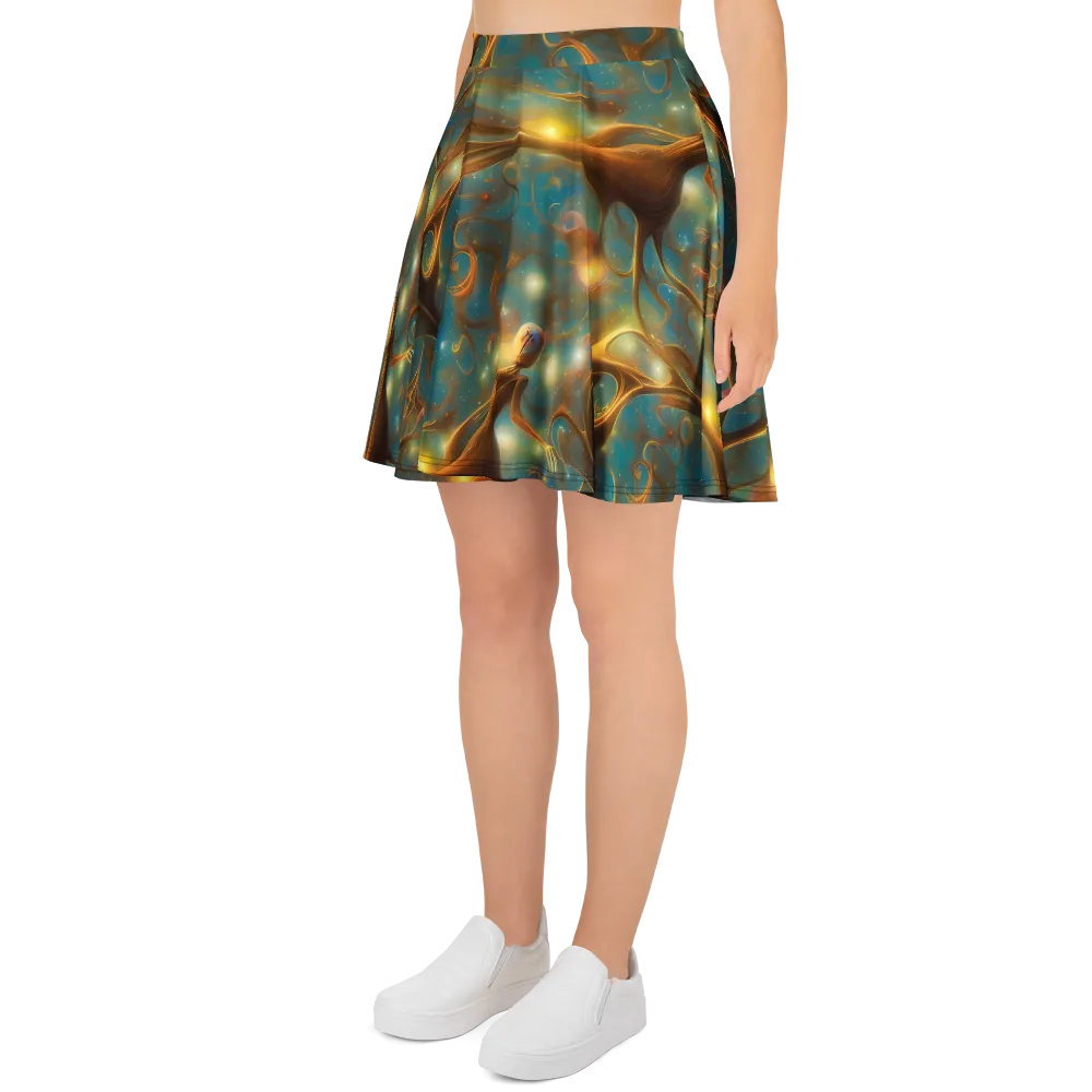 Starry Driftwood on Skater Skirt — Left