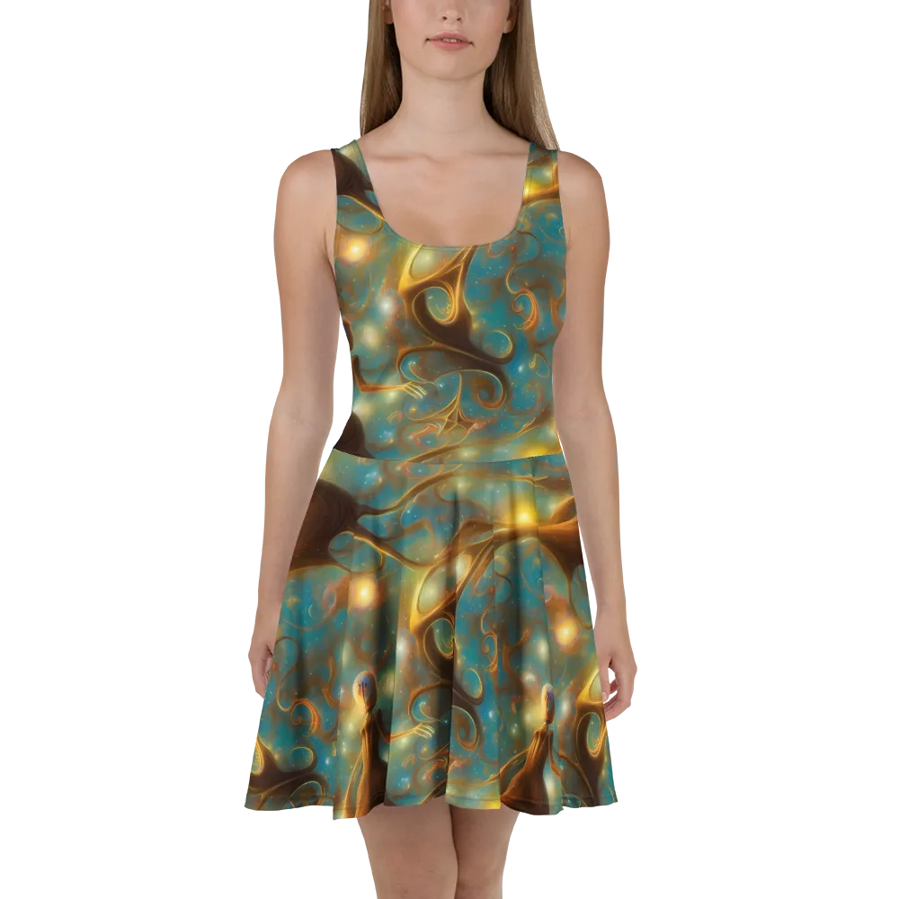 Starry Driftwood on Skater Dress — Front