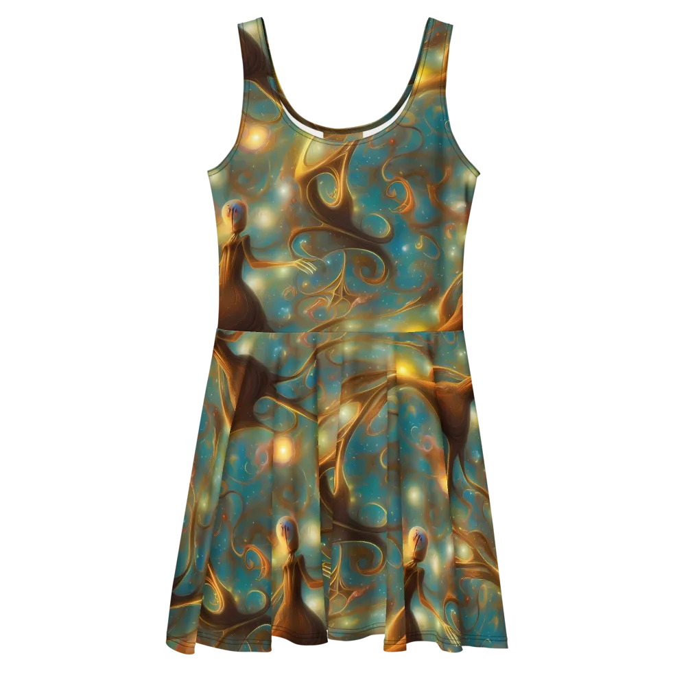Starry Driftwood on Skater Dress — Front