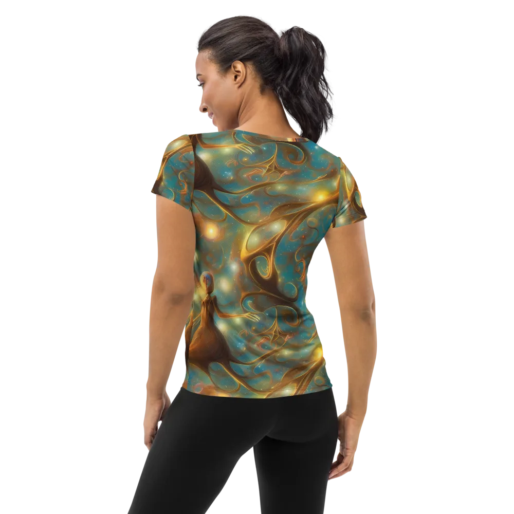 Starry Driftwood on Women's Athletic T-Shirt — Back