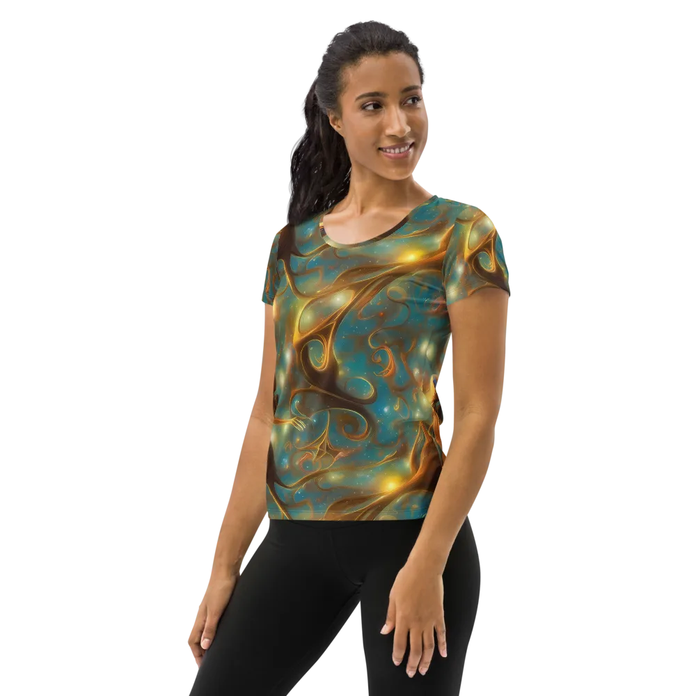 Starry Driftwood on Women's Athletic T-Shirt — Left