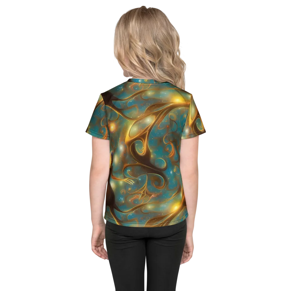 Starry Driftwood on Kids Crew Neck T-Shirt — Back