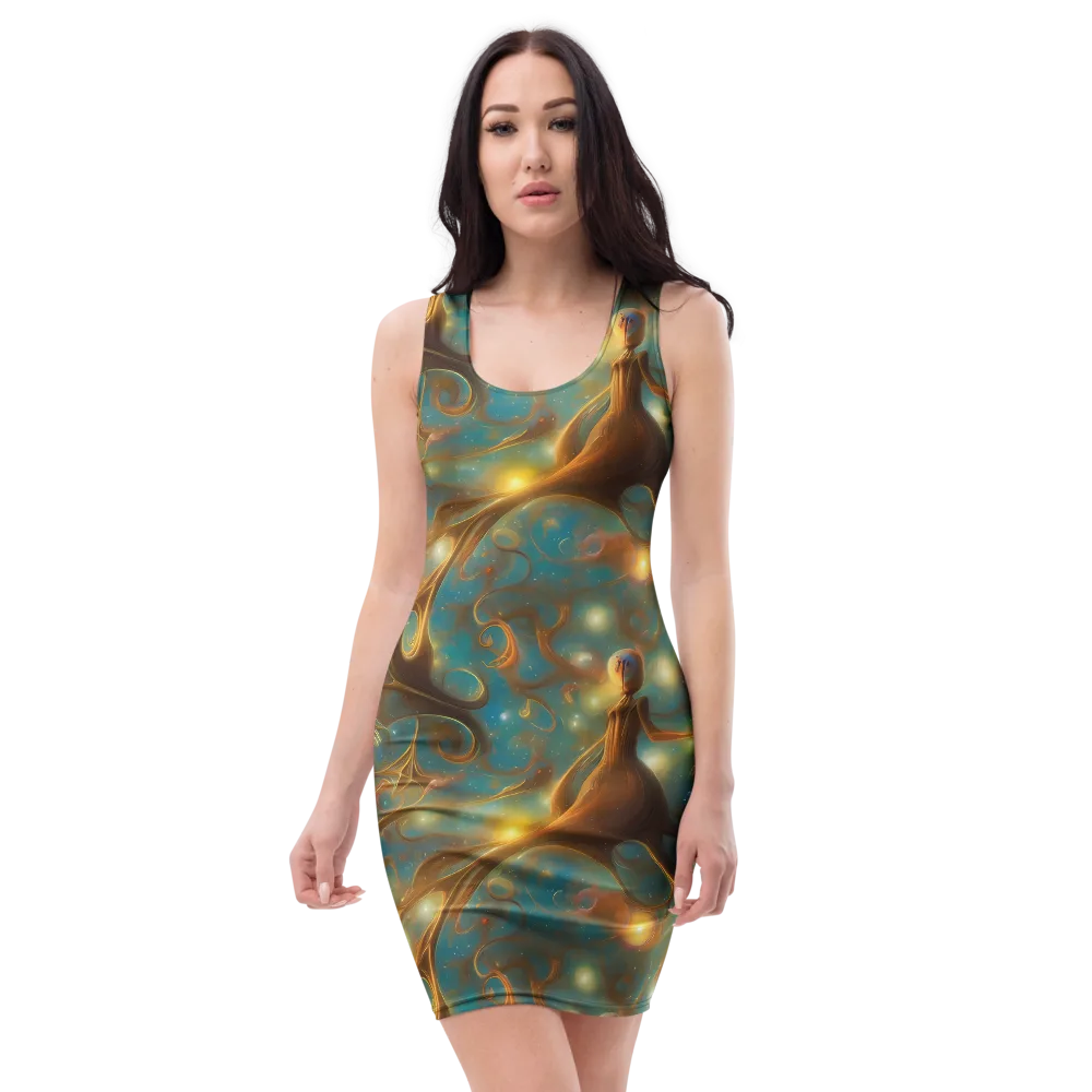 Starry Driftwood on Bodycon Dress — Front