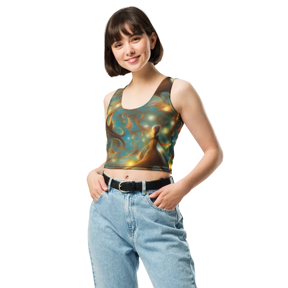 Starry Driftwood on Crop Top — Front