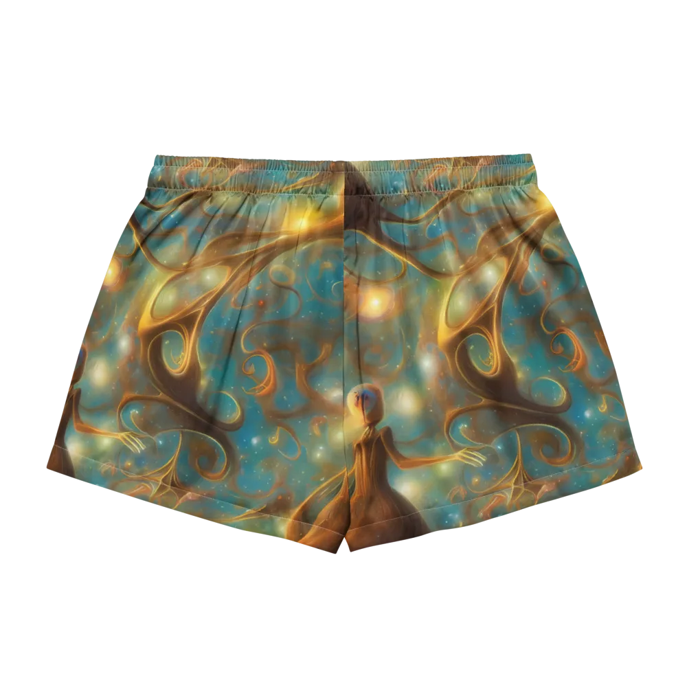 Starry Driftwood on Women's Pajama Shorts — Back
