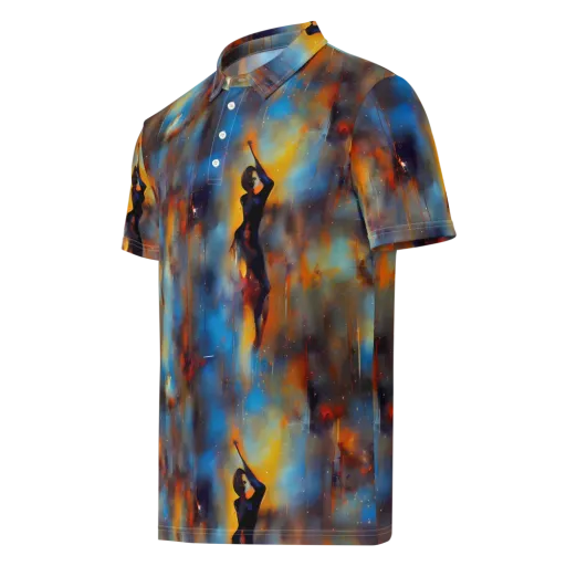 Cobalt Vogue on a Men's Slim Fit Polo Shirt