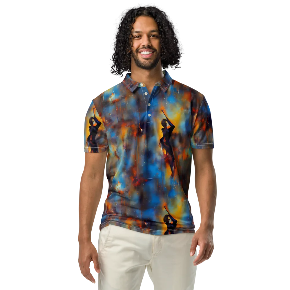 Cobalt Vogue on Men's Slim Fit Polo Shirt — Front