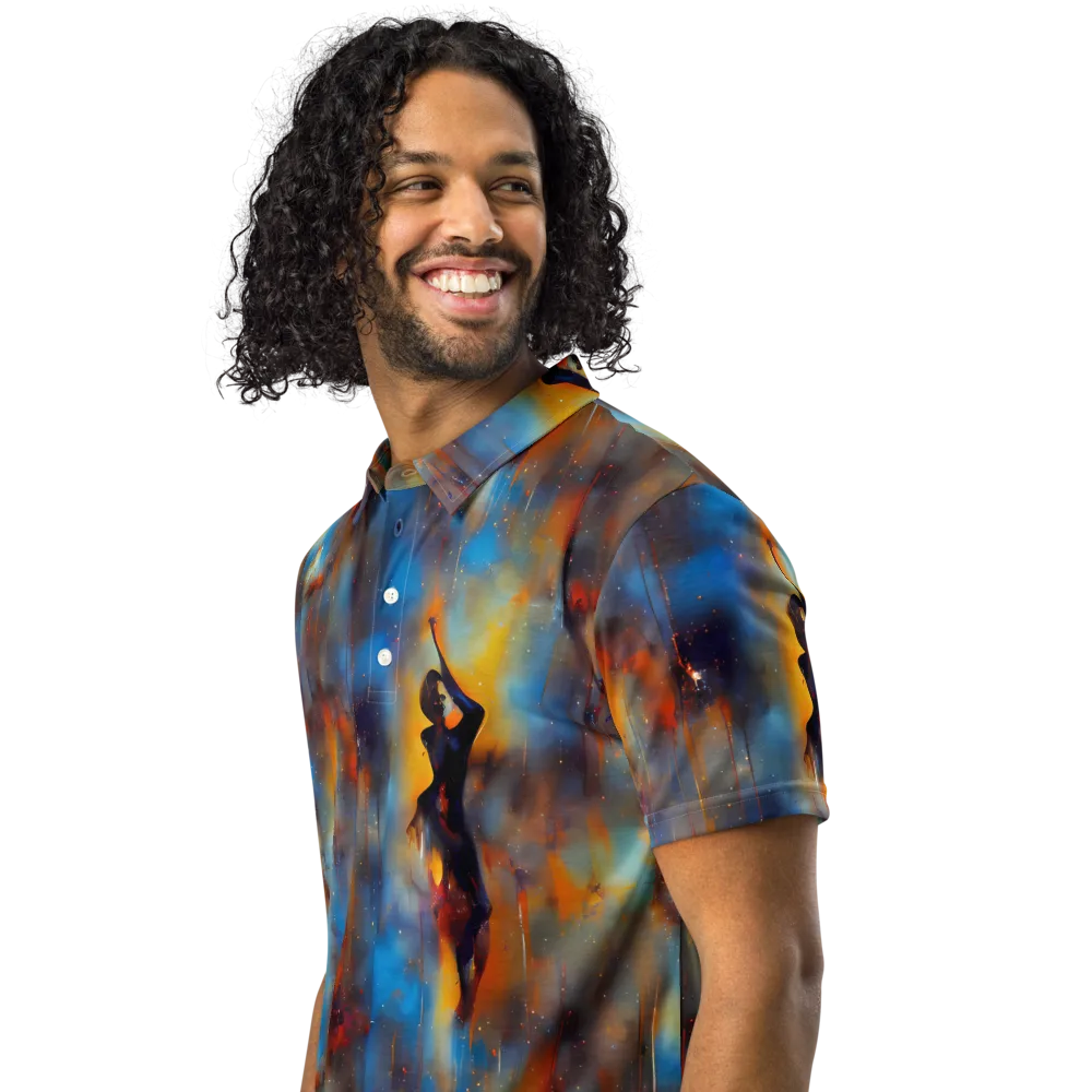 Cobalt Vogue on Men's Slim Fit Polo Shirt — Left Front