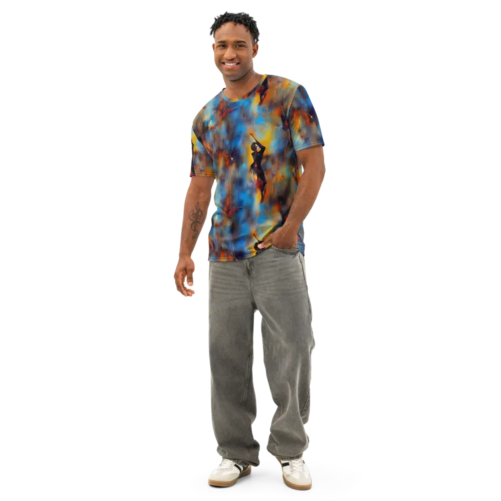 Cobalt Vogue on Men's Cotton Crew Neck T-Shirt — Front