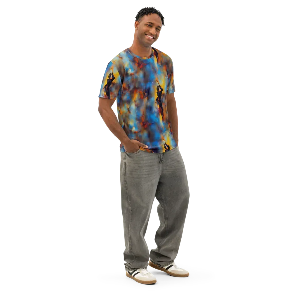 Cobalt Vogue on Men's Cotton Crew Neck T-Shirt — Right Front
