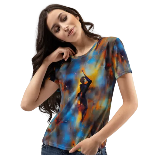 Cobalt Vogue on a Women's Crew Neck T-Shirt