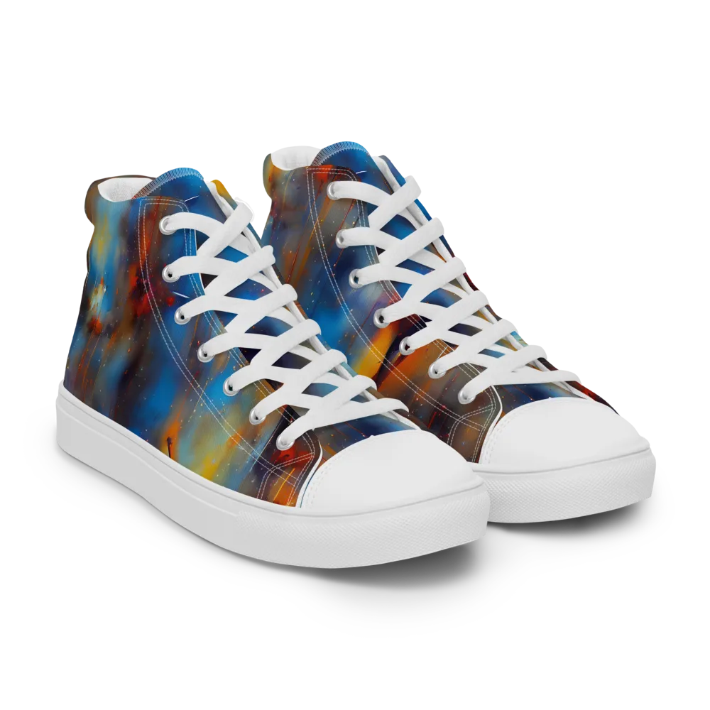 Cobalt Vogue on Women's High Top Canvas Shoes — Right Front