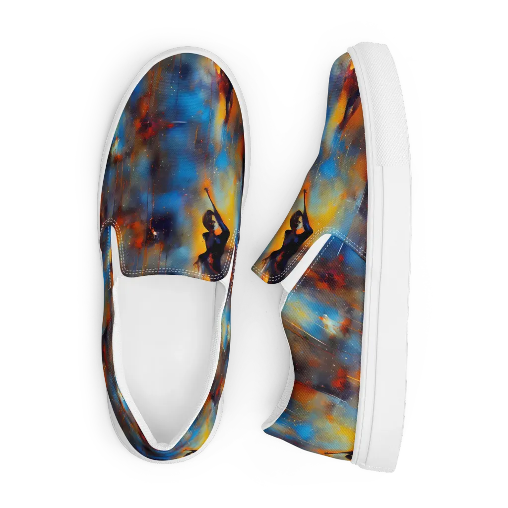 Cobalt Vogue on Men's Slip-On Canvas Shoes — Front