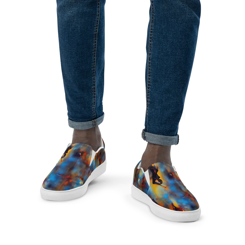 Cobalt Vogue on Men's Slip-On Canvas Shoes — Front