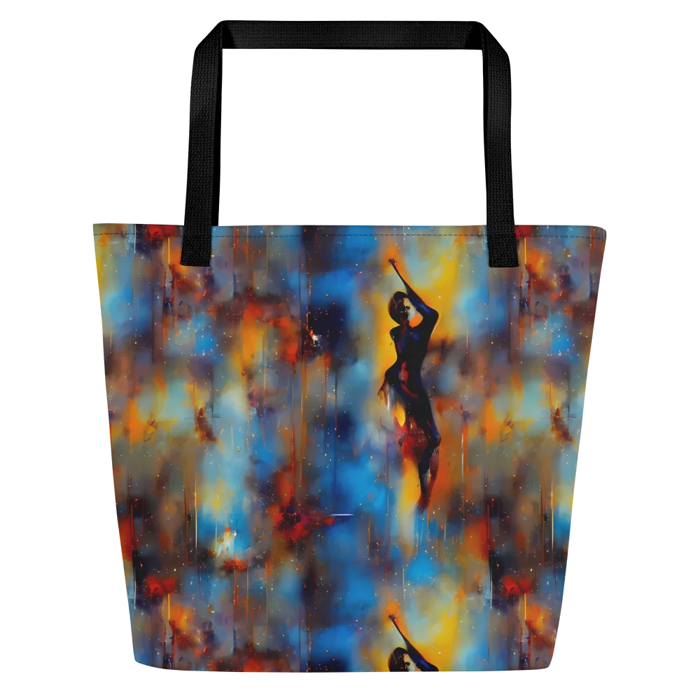 Cobalt Vogue on Large Tote Bag W/ Pocket — Front