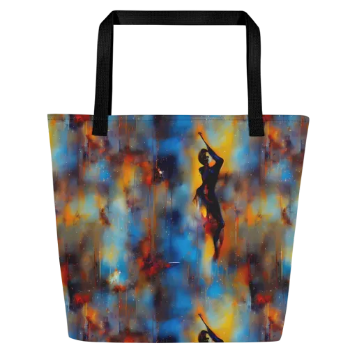 Cobalt Vogue on a Large Tote Bag W/ Pocket