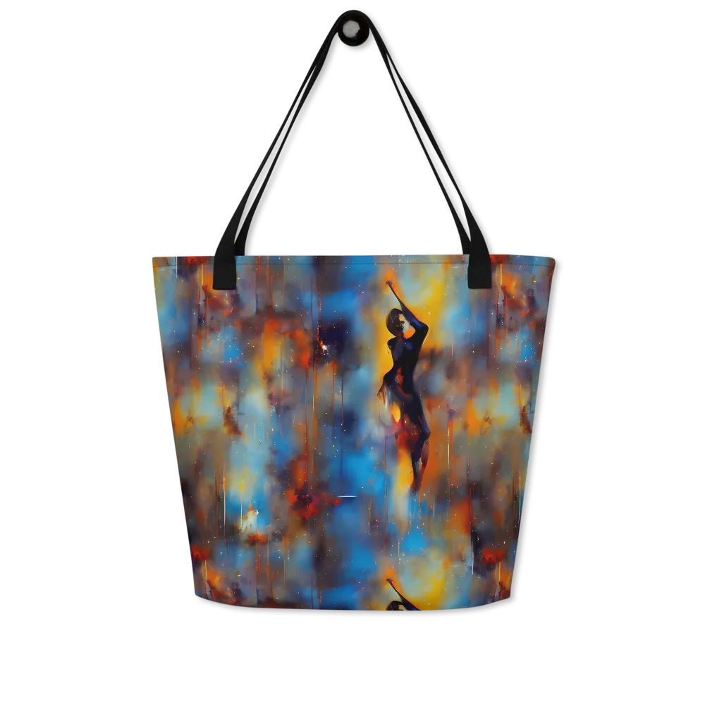 Cobalt Vogue on Large Tote Bag W/ Pocket — Front
