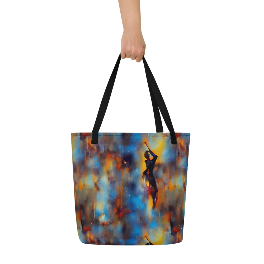 Cobalt Vogue on Large Tote Bag W/ Pocket — Front