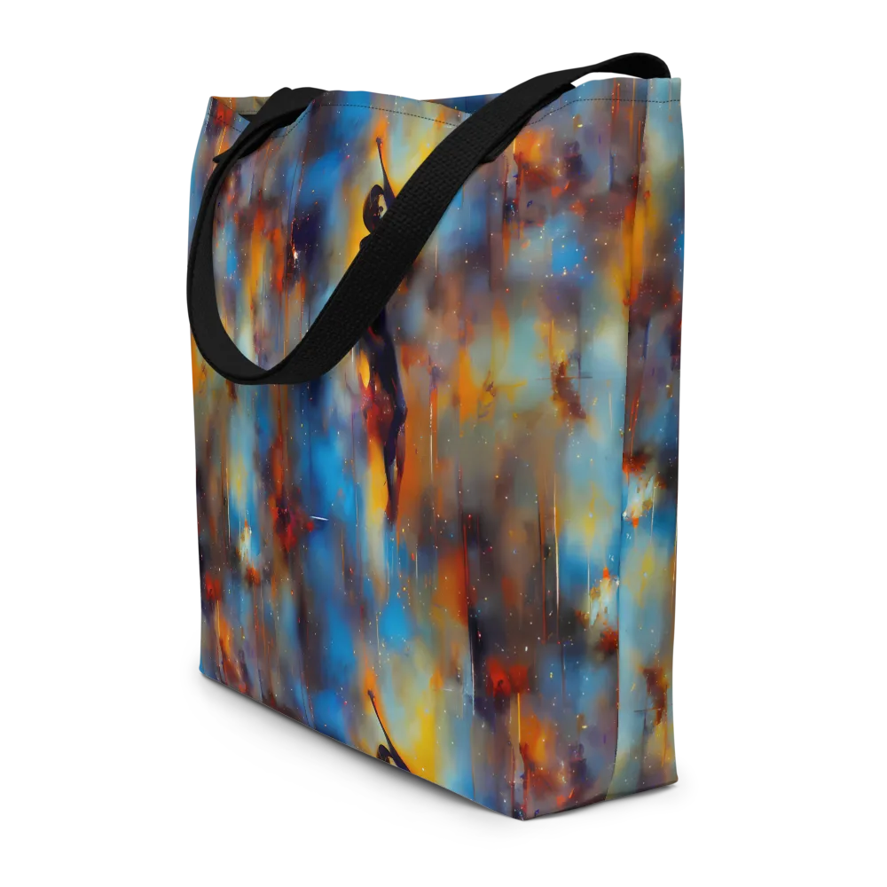 Cobalt Vogue on Large Tote Bag W/ Pocket — Front