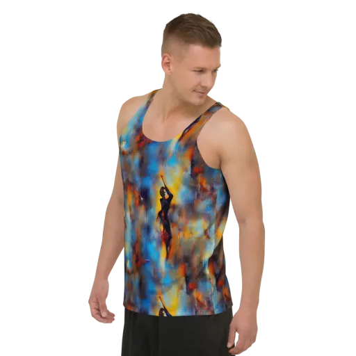 Cobalt Vogue on a Men's Tank Top
