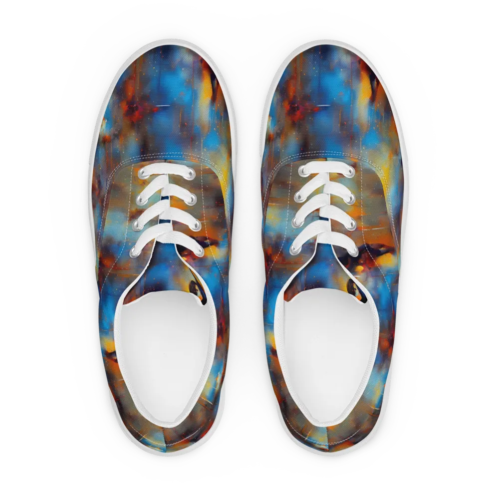 Cobalt Vogue on Men's Lace-Up Canvas Shoes — Front