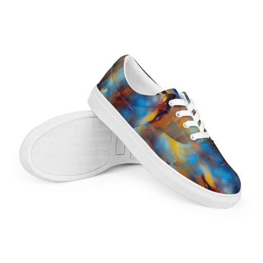 Cobalt Vogue on a Men's Lace-Up Canvas Shoes
