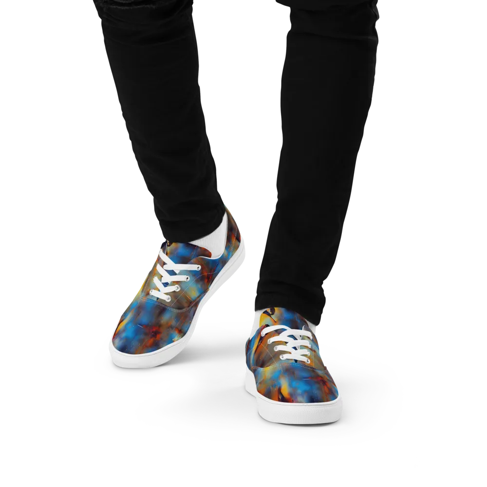 Cobalt Vogue on Men's Lace-Up Canvas Shoes — Front