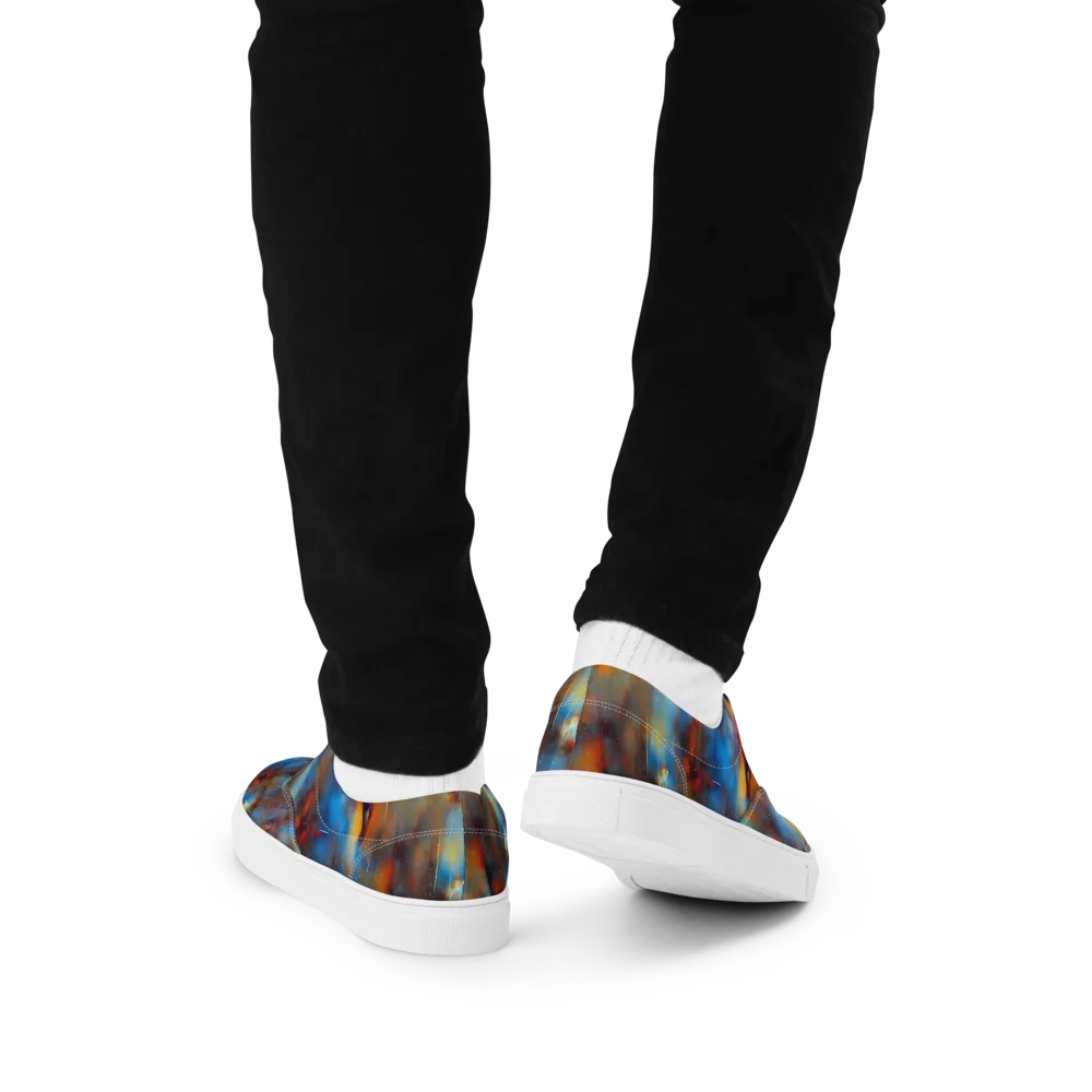 Cobalt Vogue on Men's Lace-Up Canvas Shoes — Back