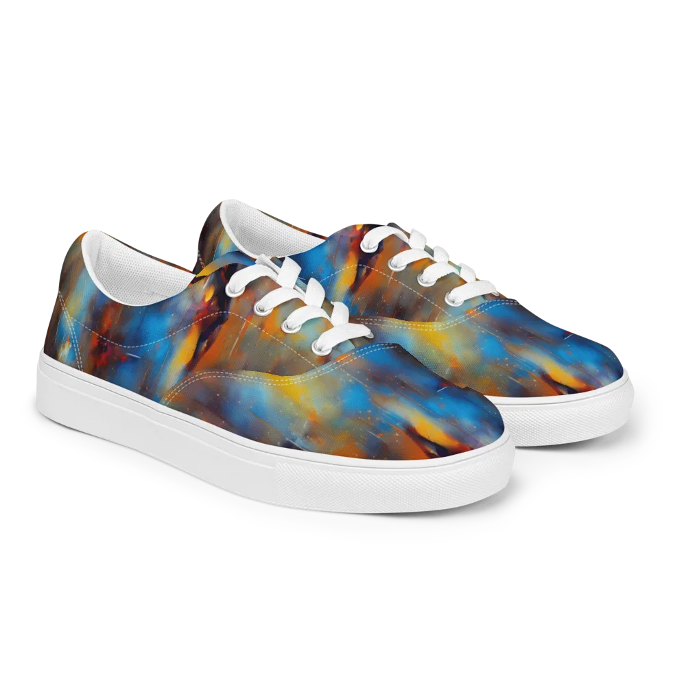 Cobalt Vogue on Men's Lace-Up Canvas Shoes — Right Front