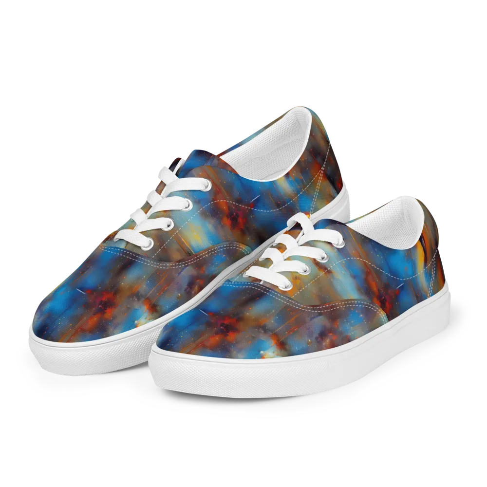 Cobalt Vogue on Men's Lace-Up Canvas Shoes — Left Front