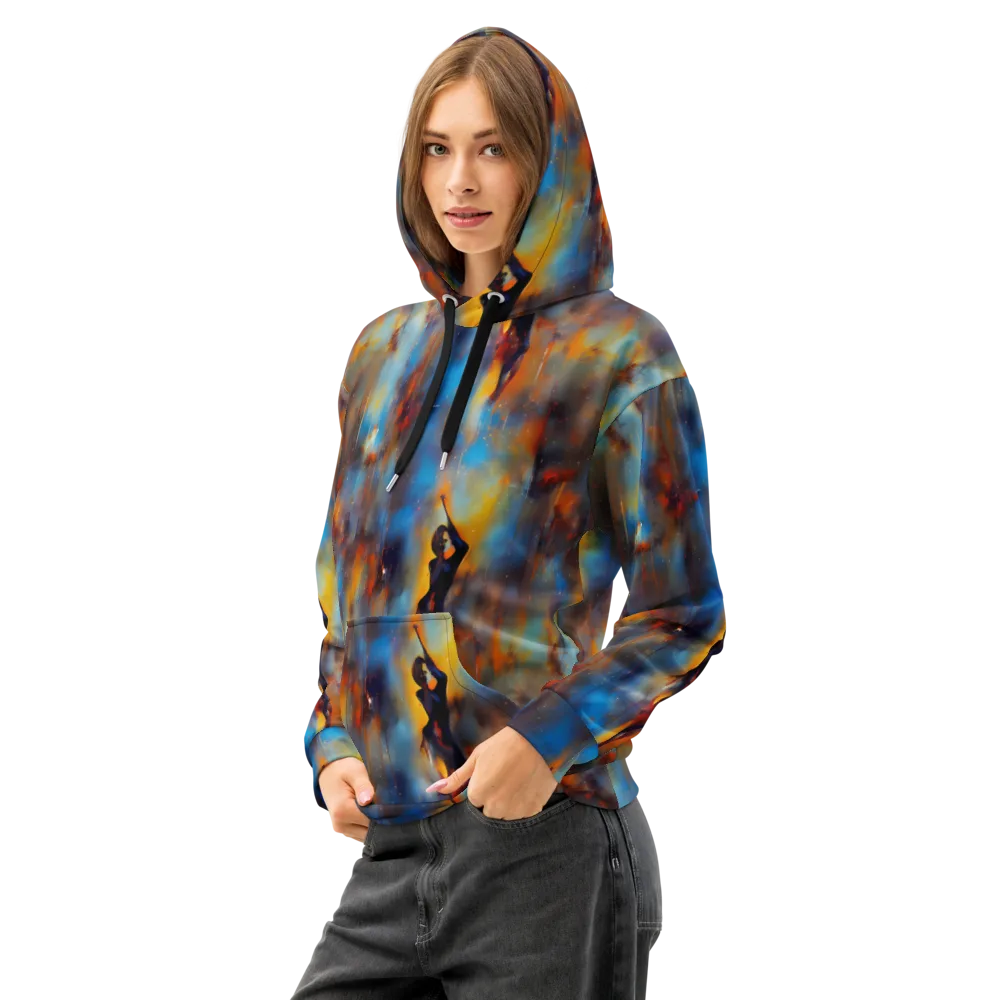 Cobalt Vogue on Cotton Hoodie — Left Front