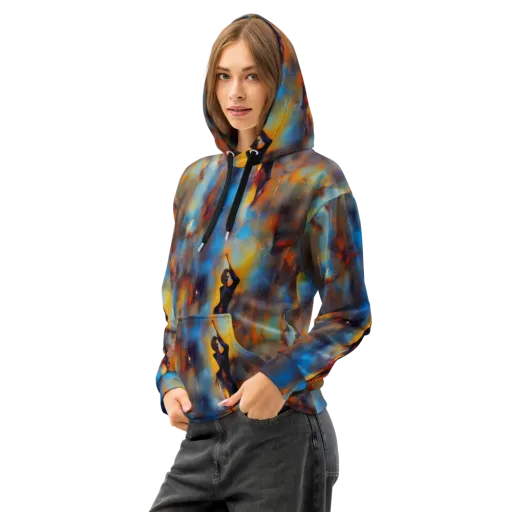Cobalt Vogue on a Cotton Hoodie