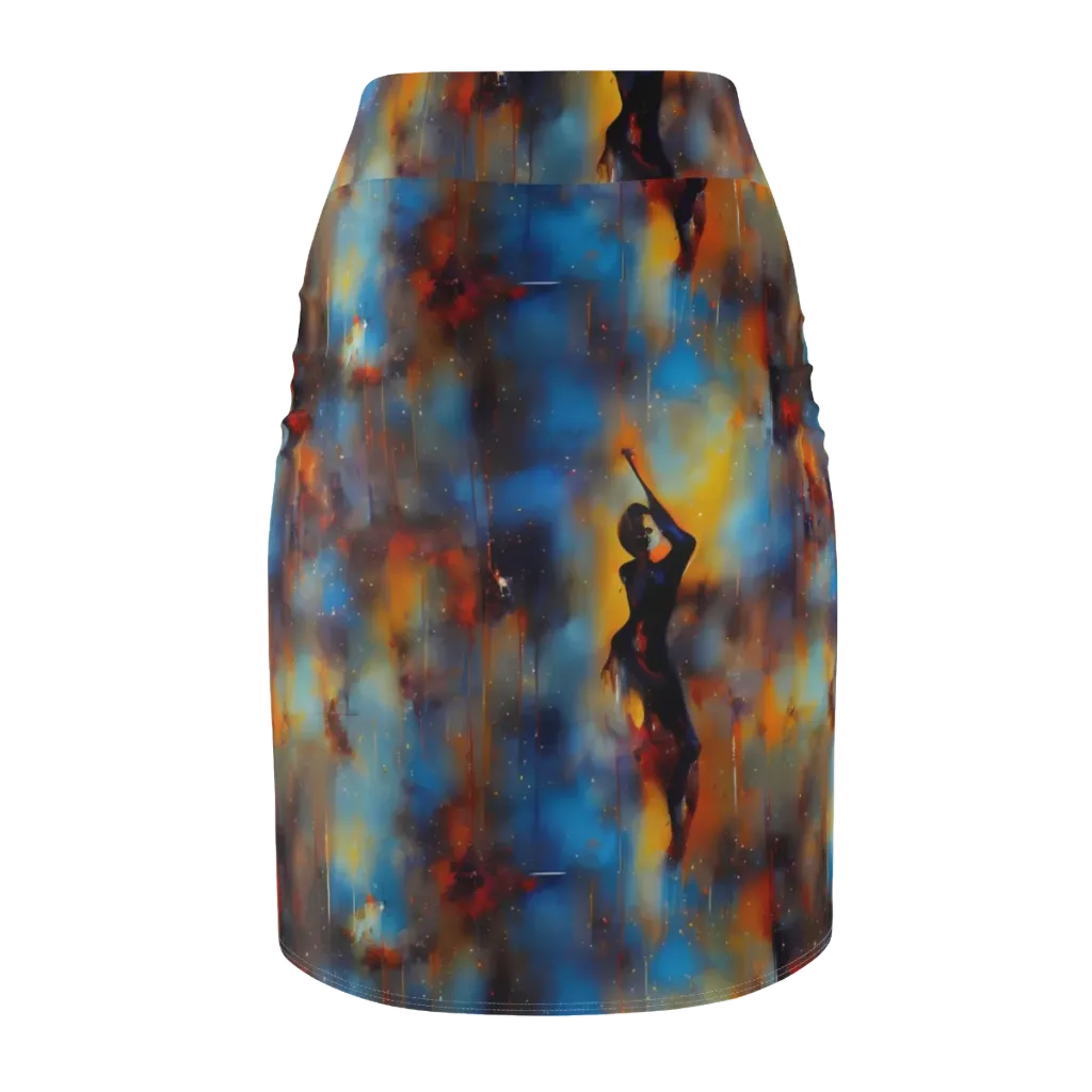 Cobalt Vogue on Pencil Skirt — Back