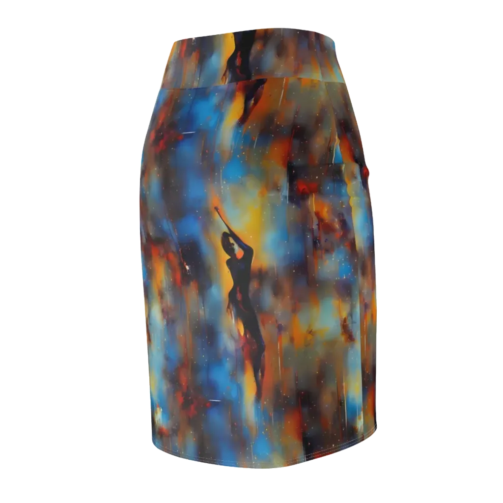 Cobalt Vogue on Pencil Skirt — Back Side