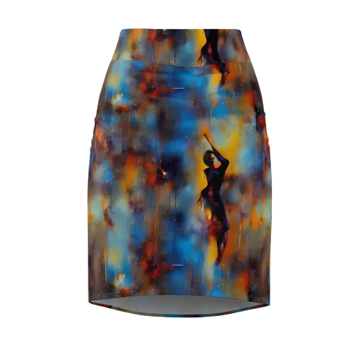 Cobalt Vogue on a Pencil Skirt