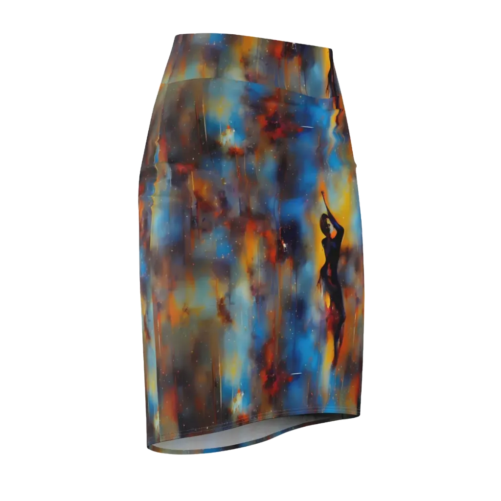 Cobalt Vogue on Pencil Skirt — Front Side