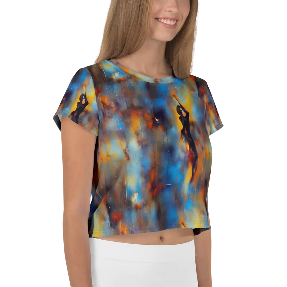 Cobalt Vogue on Crop Tee — Right