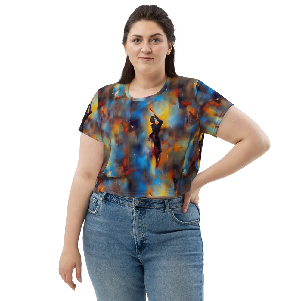 Cobalt Vogue on Crop Tee — Front