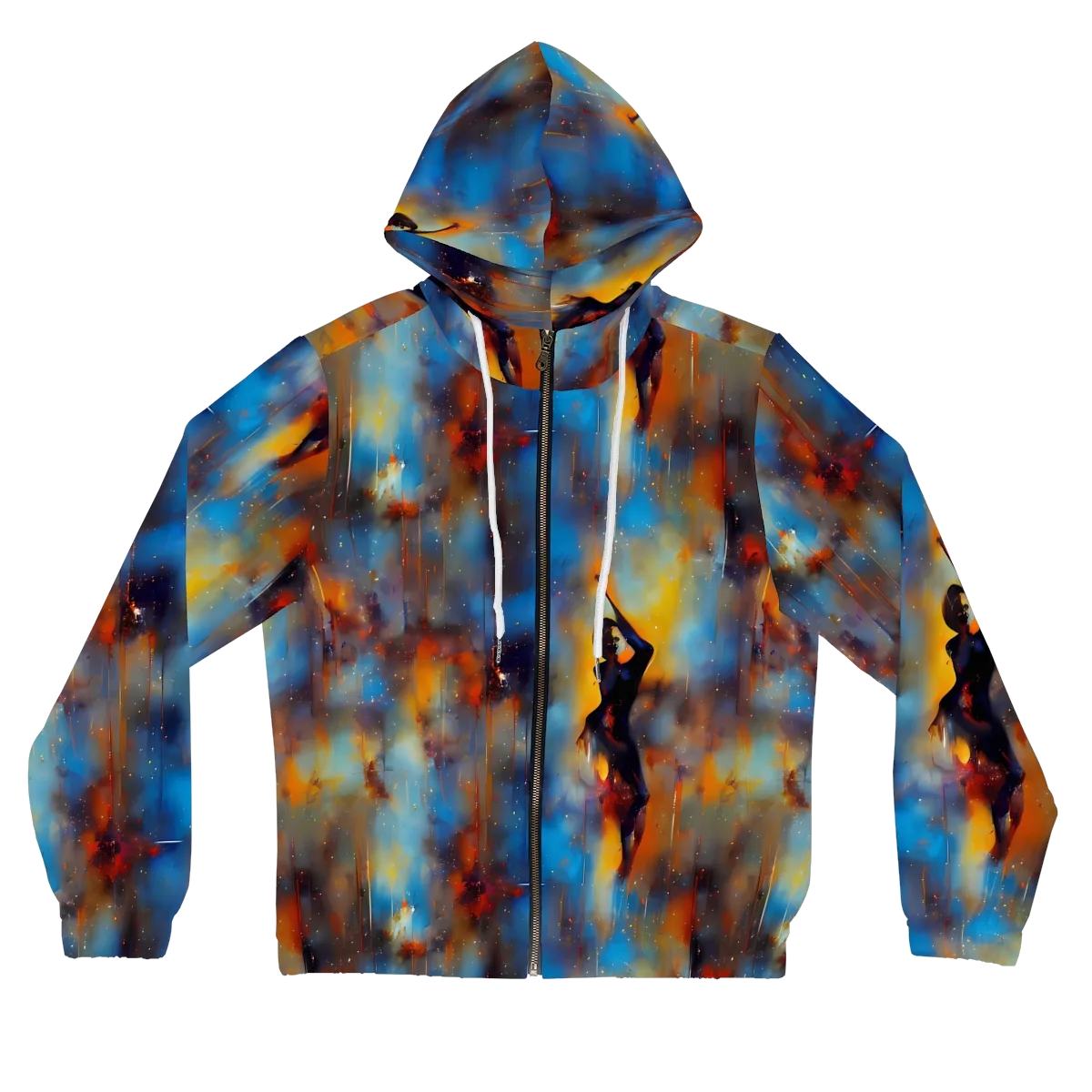 Cobalt Vogue on Women's Full-Zip Hoodie — Front