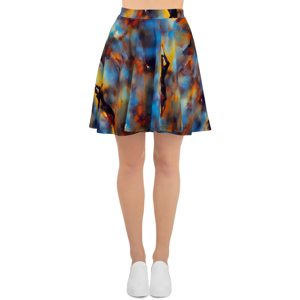 Cobalt Vogue on Skater Skirt — Front
